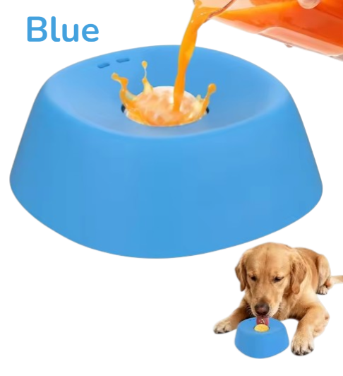 Anti-Choking Slow Feeder Dog Bowl with Lick Mat - Bone Broth Bowl