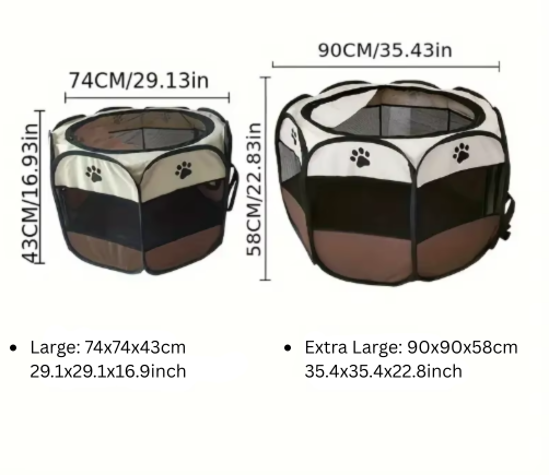 Foldable Pet Playpen - Portable Octagonal Design for Dogs & Cats