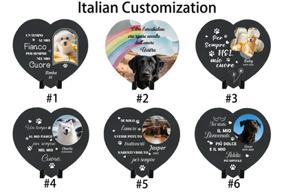 Personalized Pet Memorial Stone with Photo - Rainbow Bridge Garden Marker