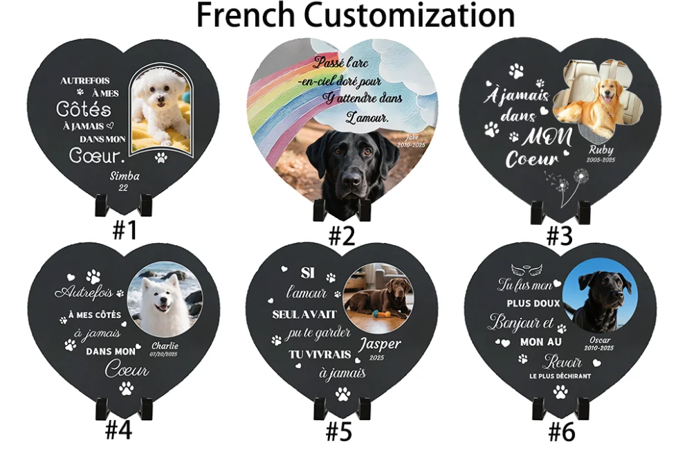 Personalized Pet Memorial Stone with Photo - Rainbow Bridge Garden Marker