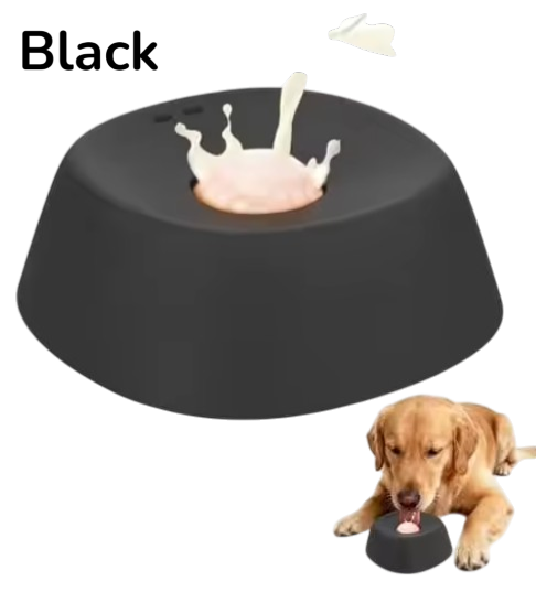 Anti-Choking Slow Feeder Dog Bowl with Lick Mat - Bone Broth Bowl