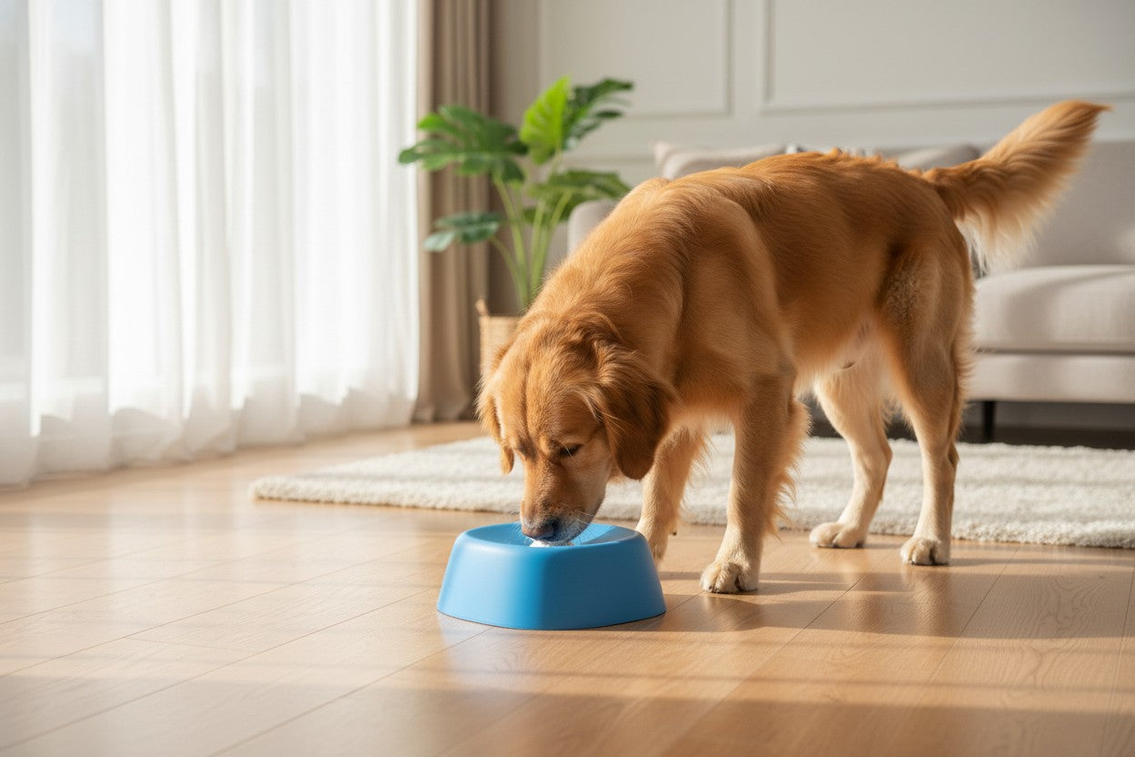 Anti-Choking Slow Feeder Dog Bowl with Lick Mat - Bone Broth Bowl
