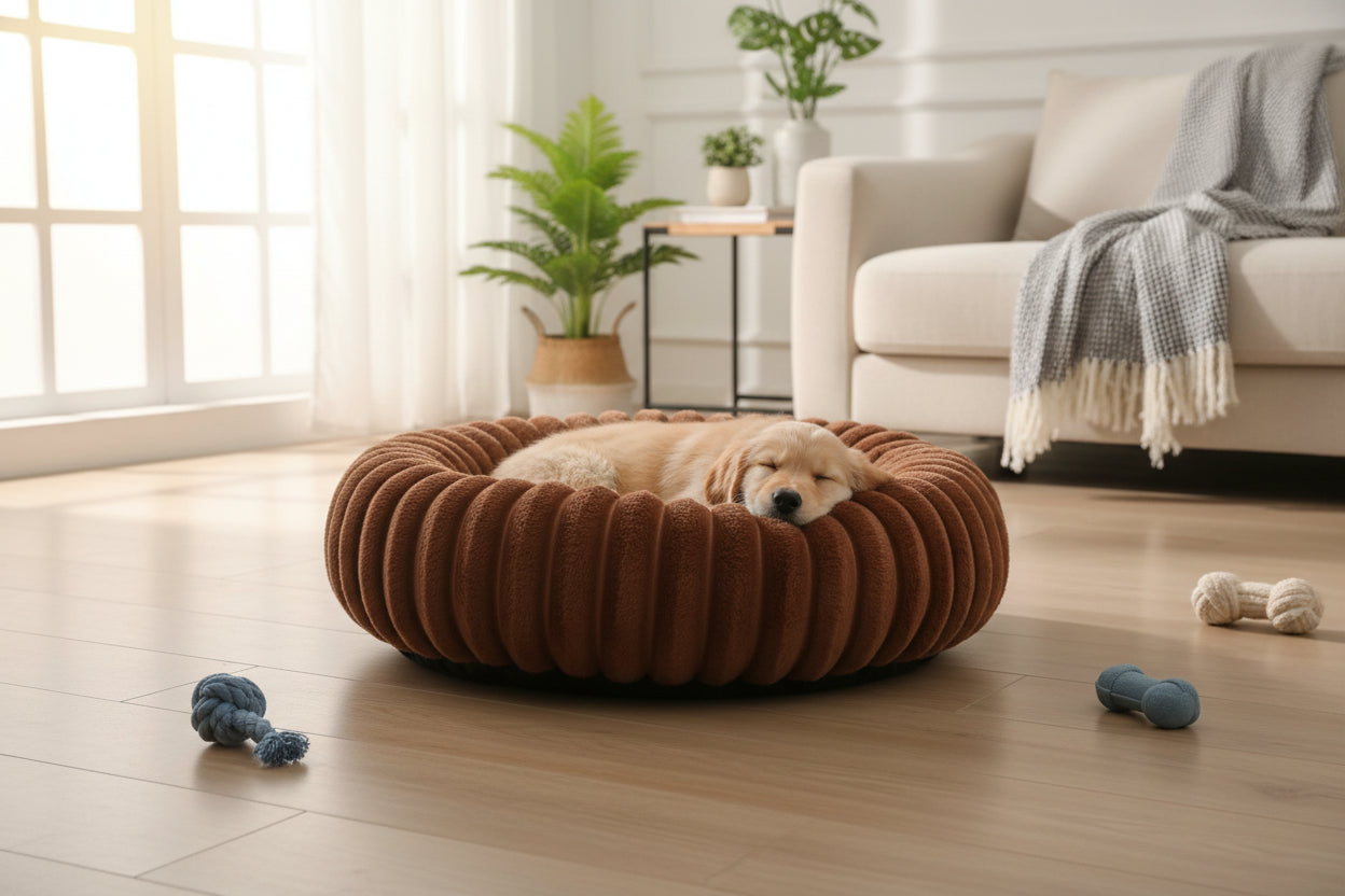 Fluffy Pet Bed with High Support - All Seasons Mattress for Small & Medium Pets