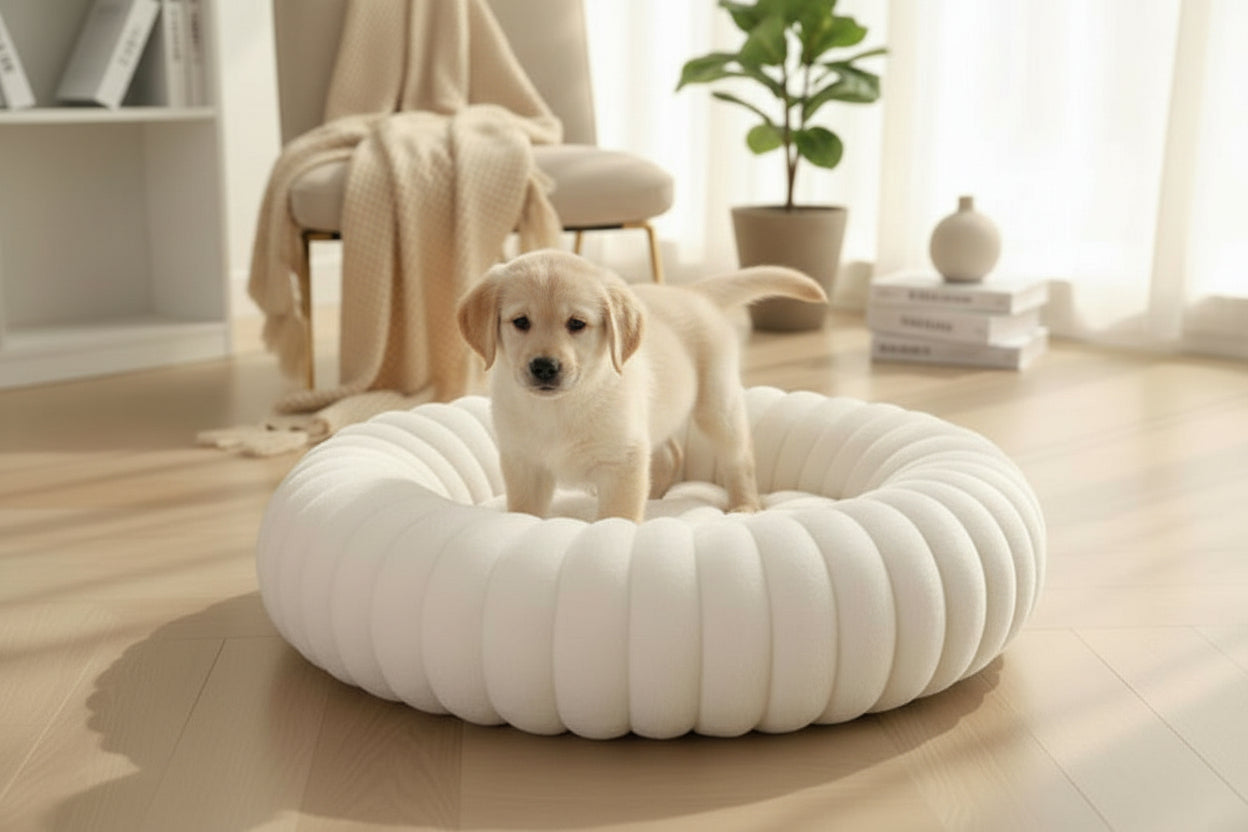 Fluffy Pet Bed with High Support - All Seasons Mattress for Small & Medium Pets