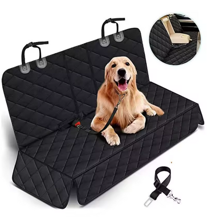 Waterproof Dog Car Seat Cover - Hammock Style Protector for Rear Seats