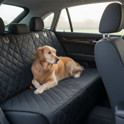 Waterproof Dog Car Seat Cover - Hammock Style Protector for Rear Seats