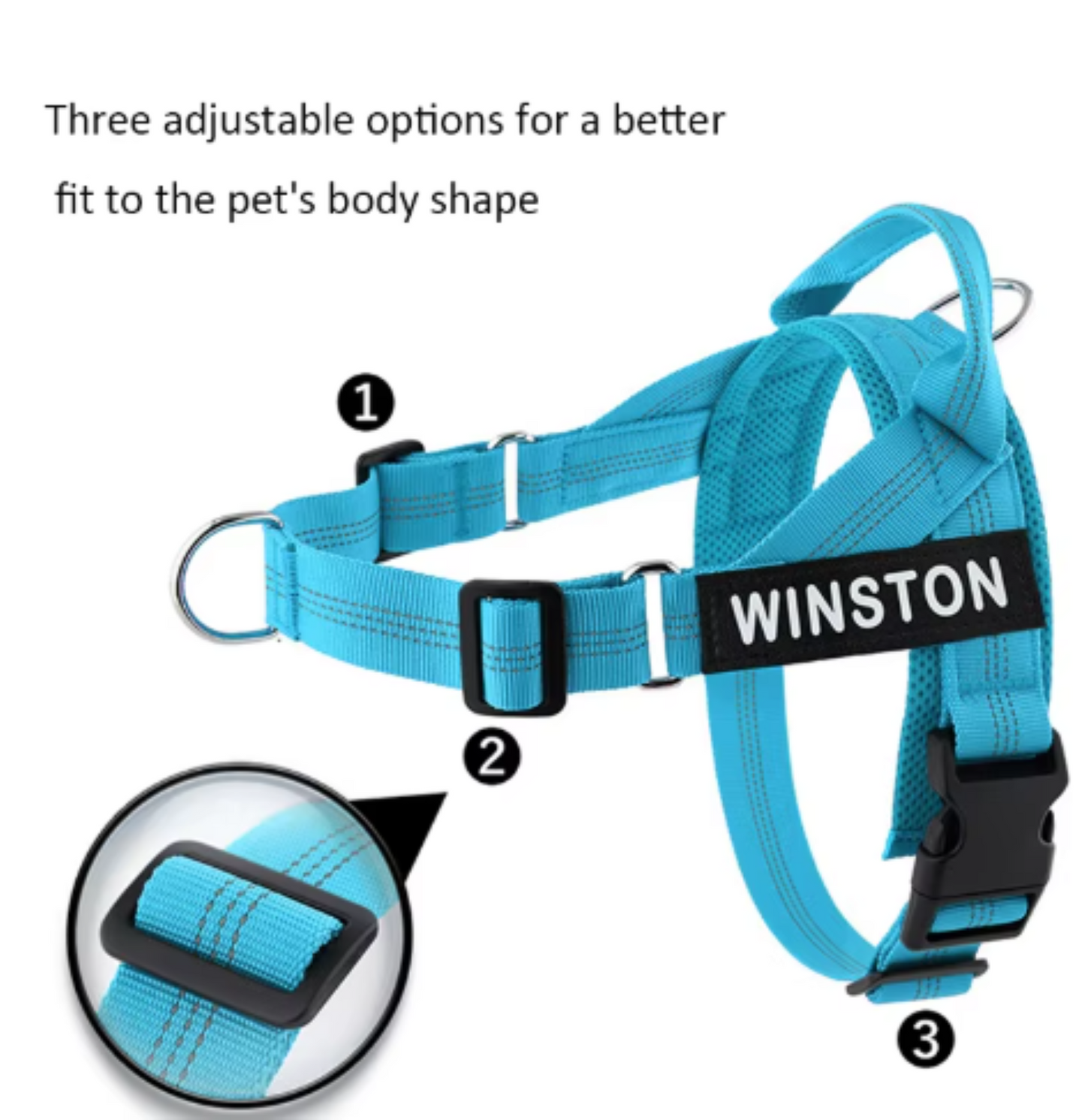 Personalized Reflective No Pull Dog Harness - Comfortable & Safe