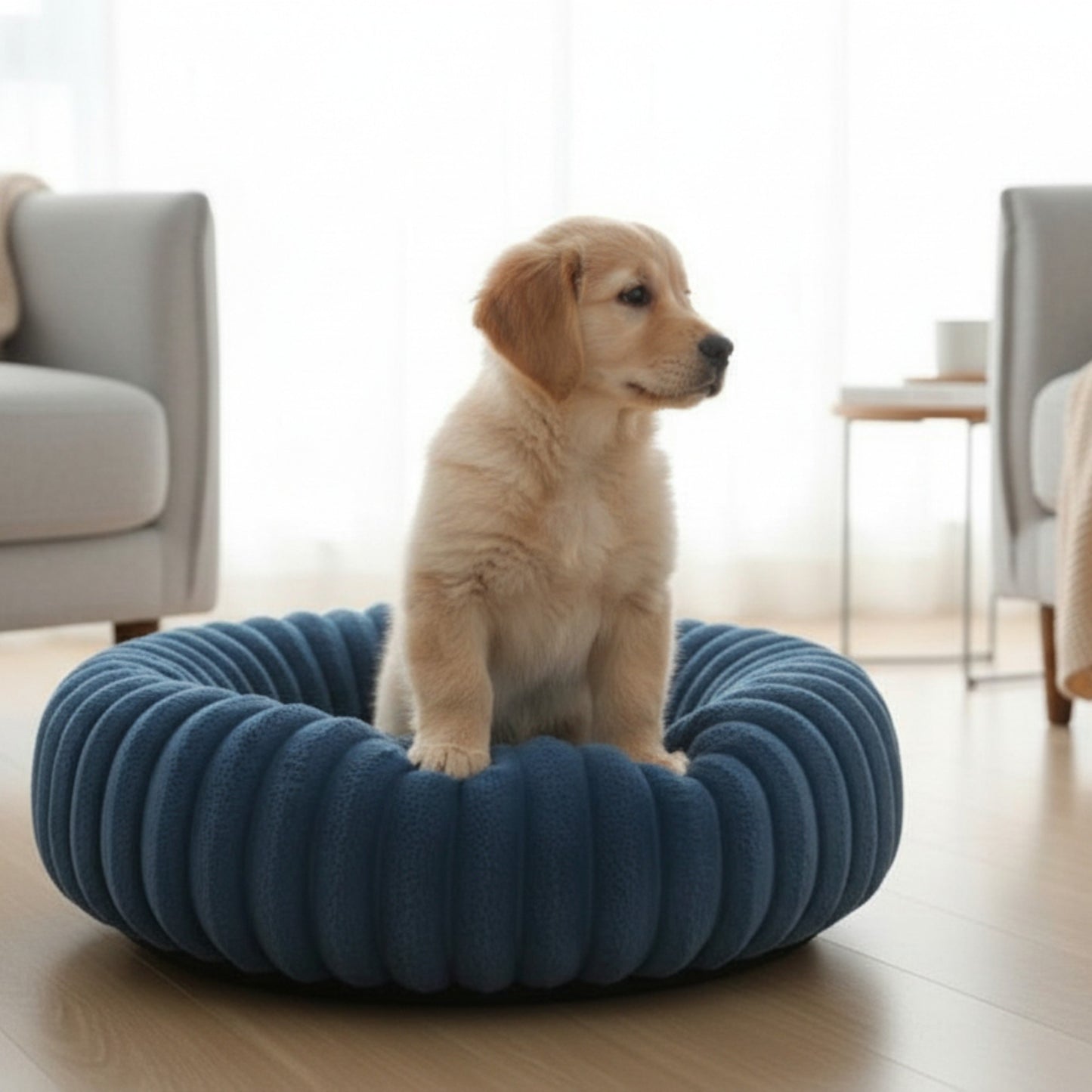 Fluffy Pet Bed with High Support - All Seasons Mattress for Small & Medium Pets