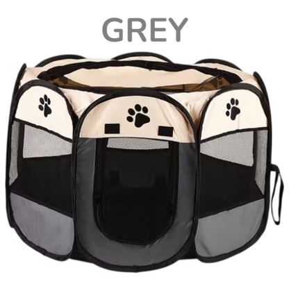 Foldable Pet Playpen - Portable Octagonal Design for Dogs & Cats